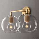 Utilitaire Globe Shade Double Wall Sconce
