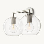 Utilitaire Globe Shade Double Wall Sconce