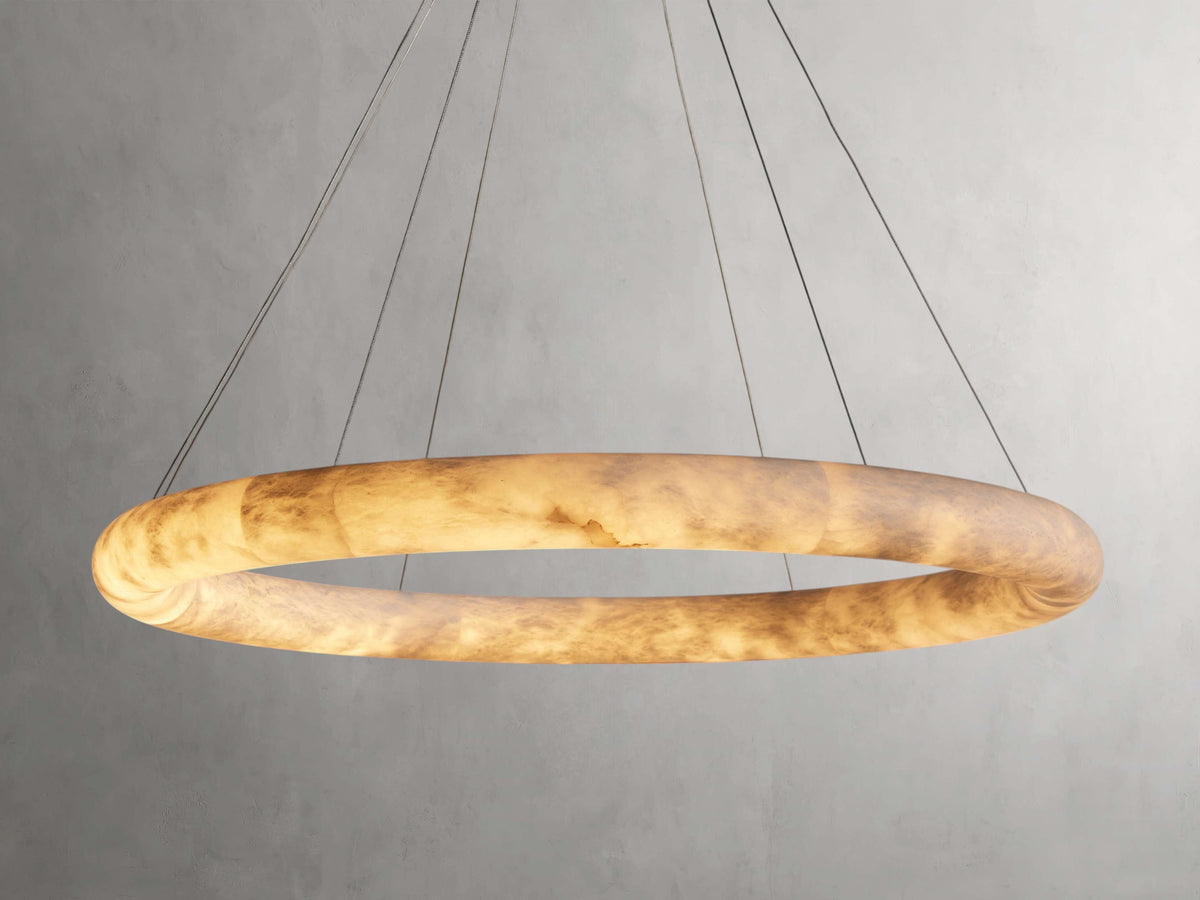 Halima Alabaster Halo Chandelier