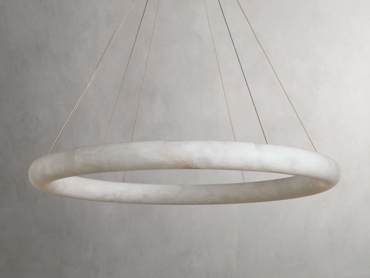 Halima Alabaster Halo Chandelier