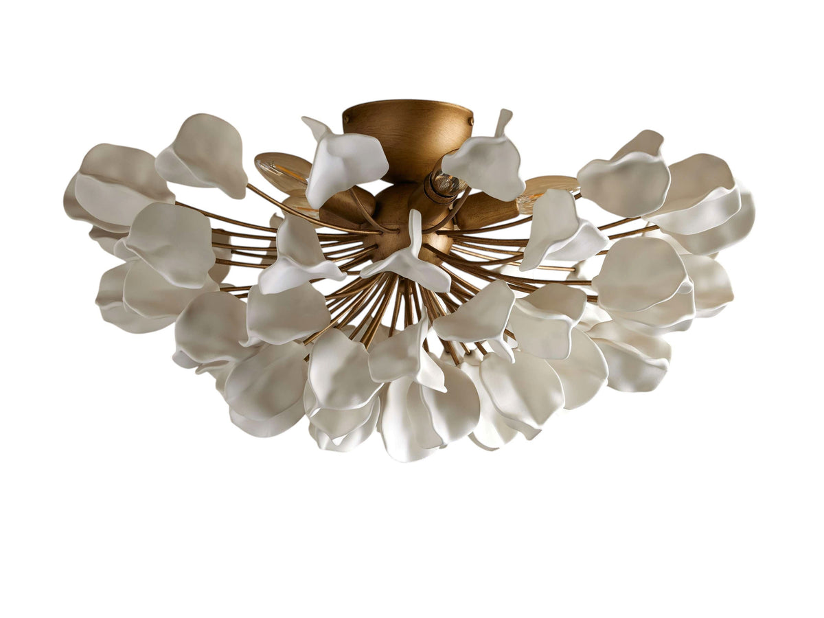 Lunaria Organic Floral Flush Mount