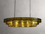 Ghiaccio Hooked Glass Oval Chandelier