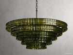 Ghiaccio Artisanal Glass Round Chandelier