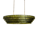 Ghiaccio Artisanal Glass Oval Chandelier