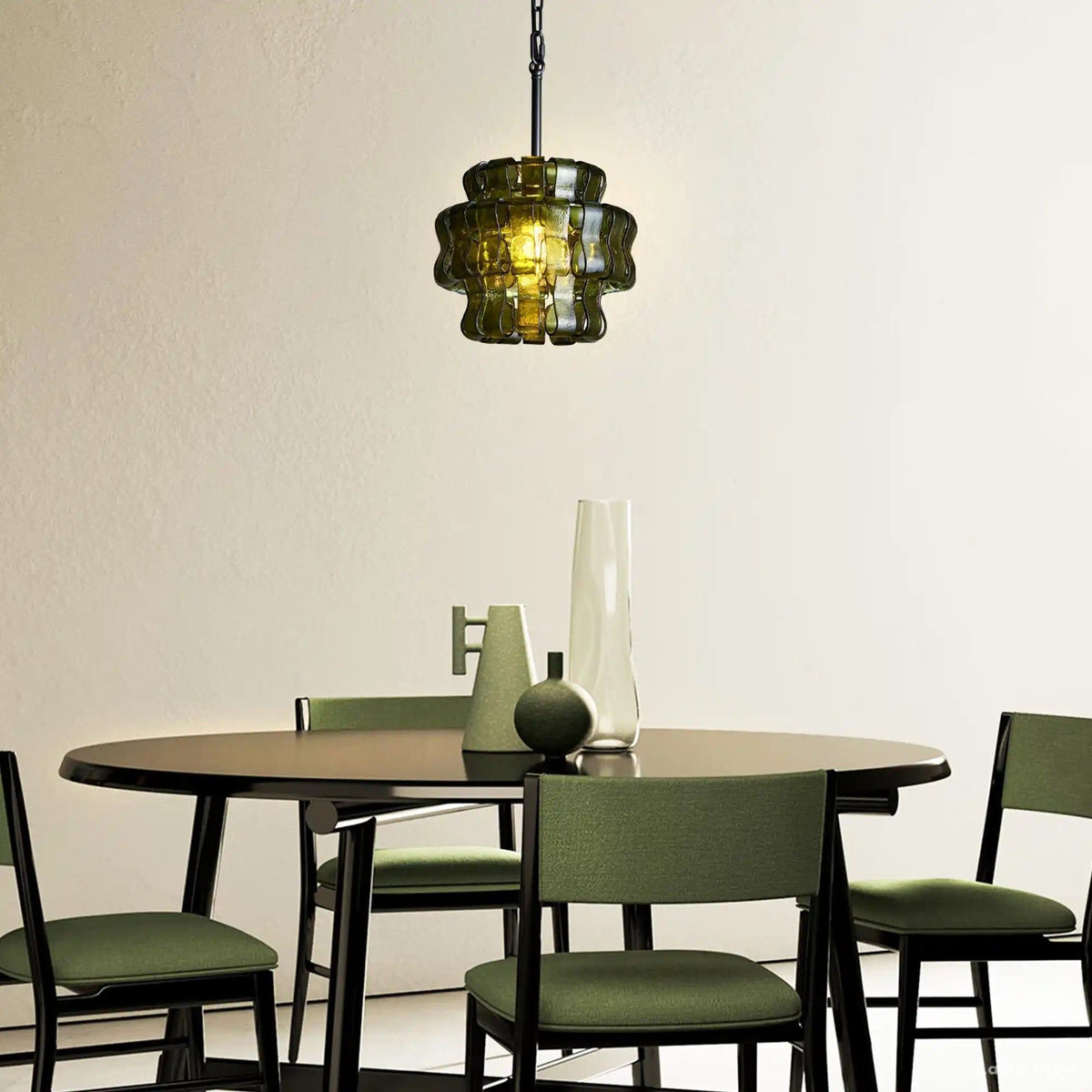 Ghiaccio Hooked Glass Pendant Light
