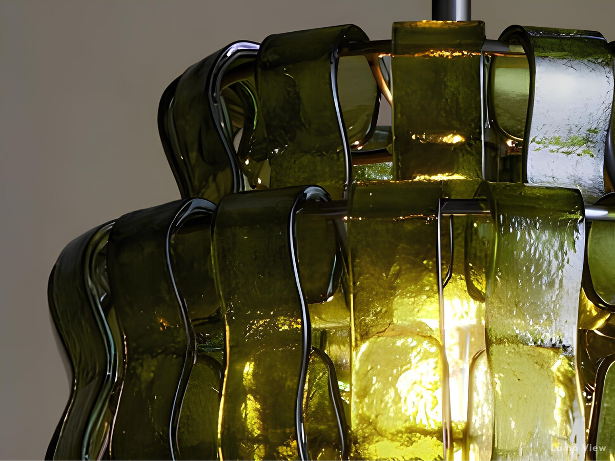 Ghiaccio Hooked Glass Pendant Light