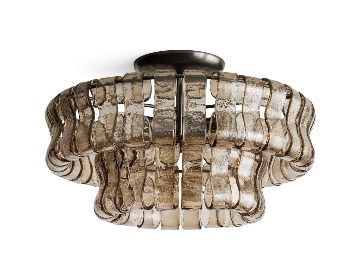 Ghiaccio Hooked Glass Flush Mount