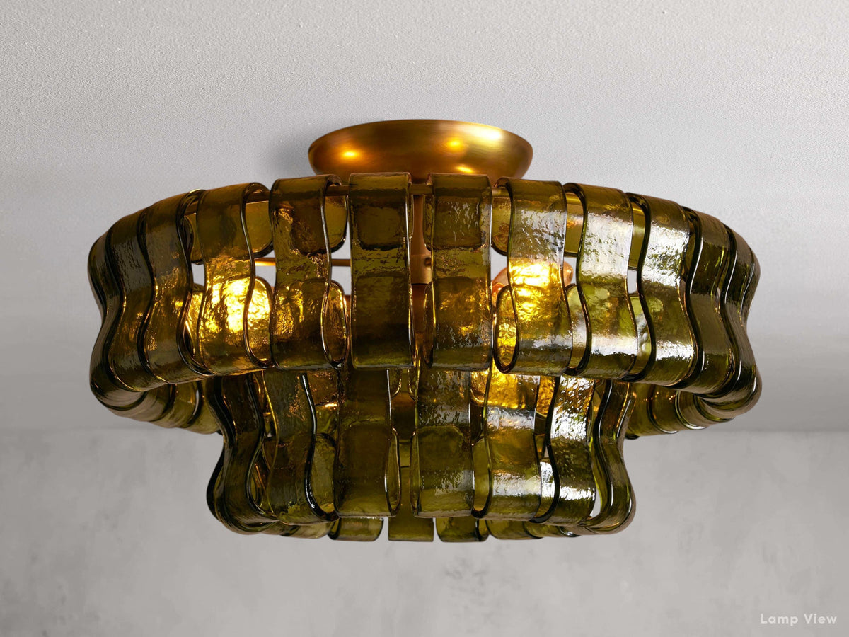 Ghiaccio Hooked Glass Flush Mount