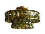 Ghiaccio Hooked Glass Flush Mount