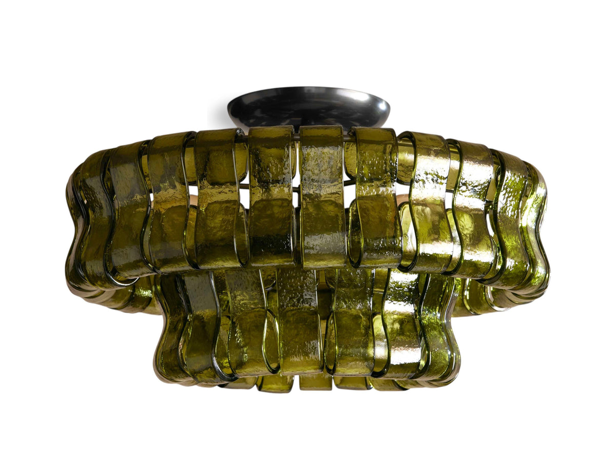 Ghiaccio Hooked Glass Flush Mount