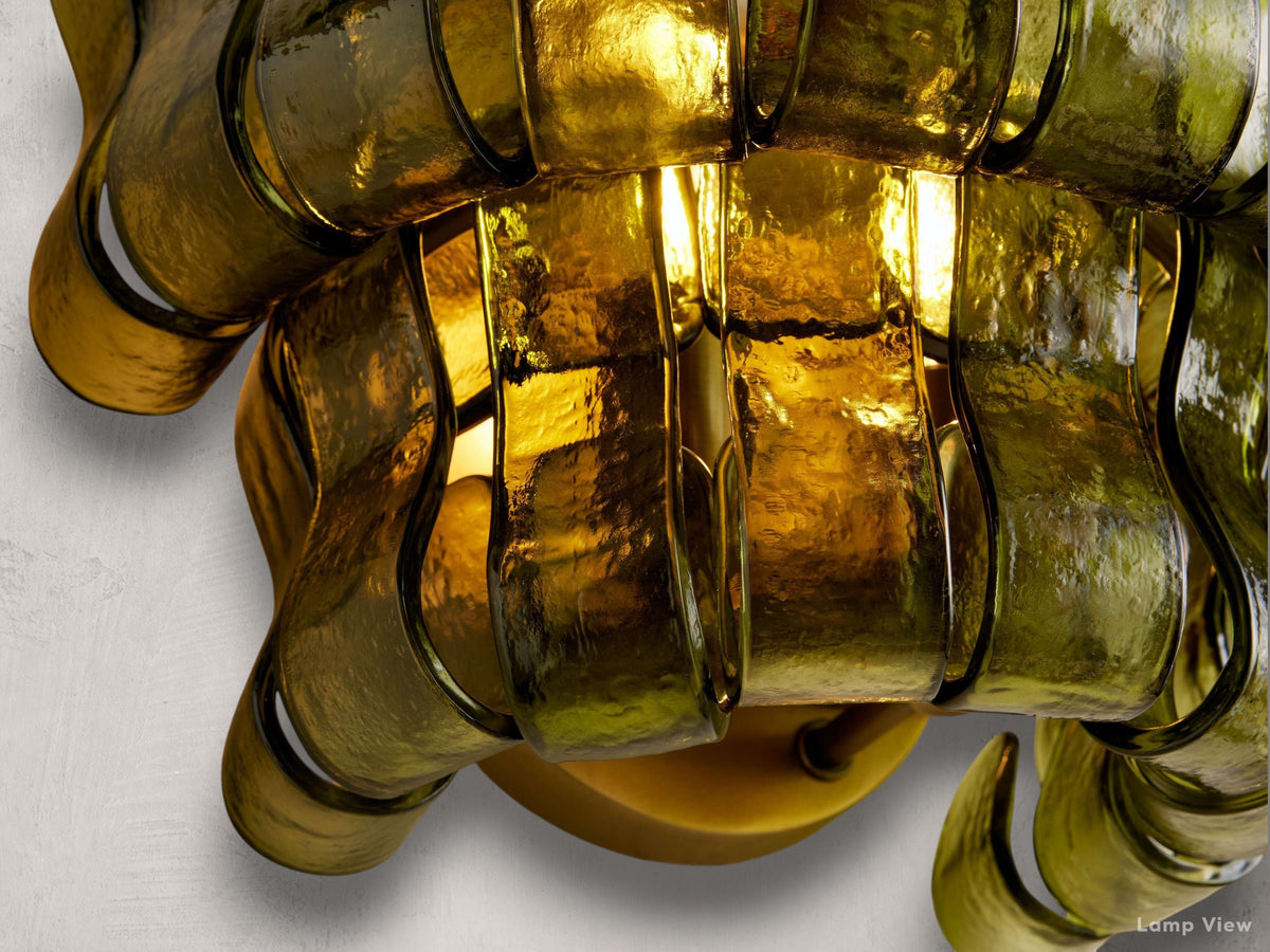 Ghiaccio Hooked Glass Wall Sconces