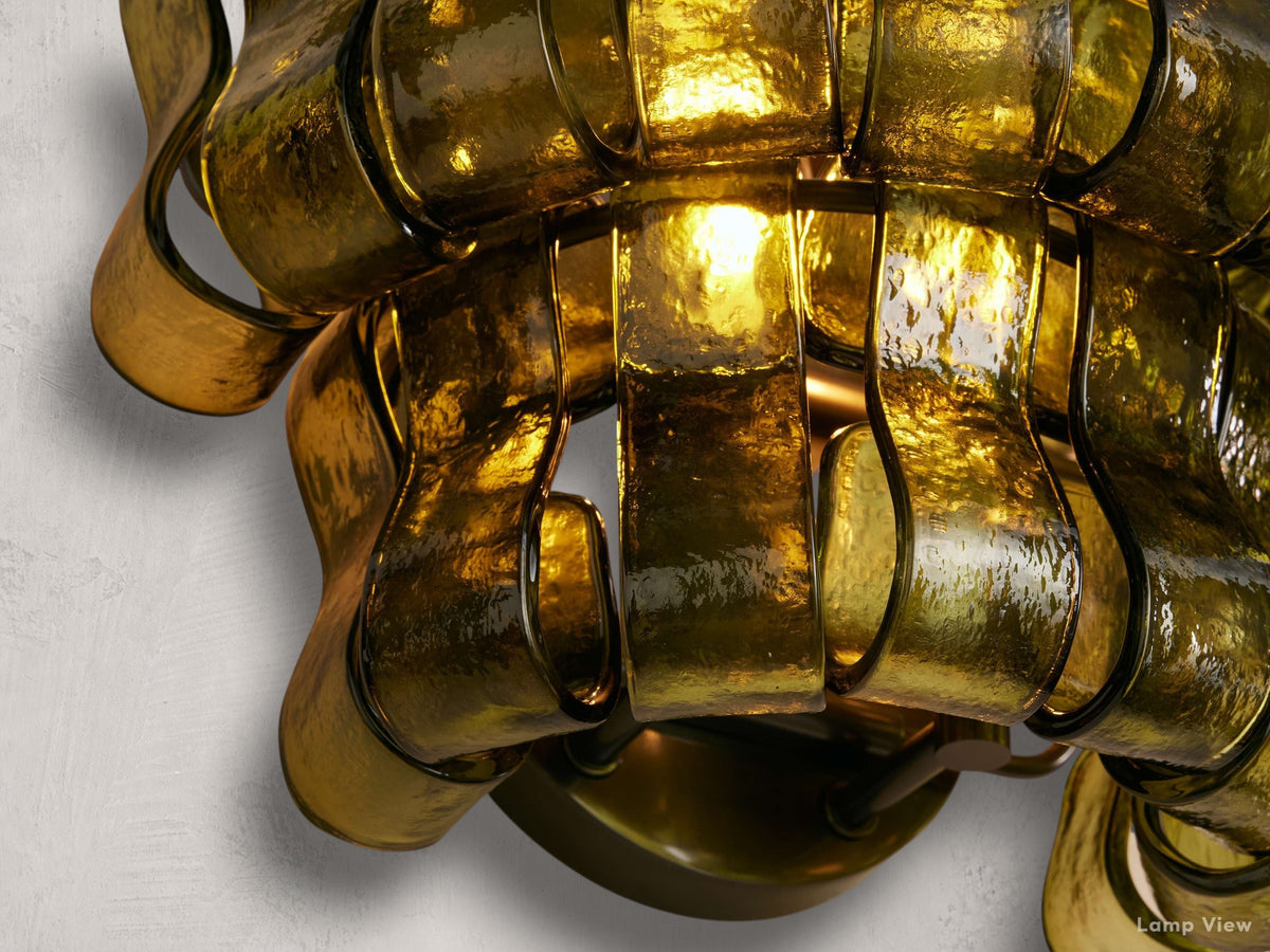 Ghiaccio Hooked Glass Wall Sconces