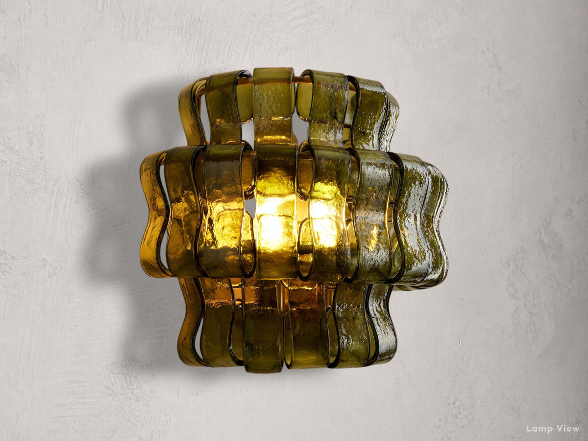 Ghiaccio Hooked Glass Wall Sconces