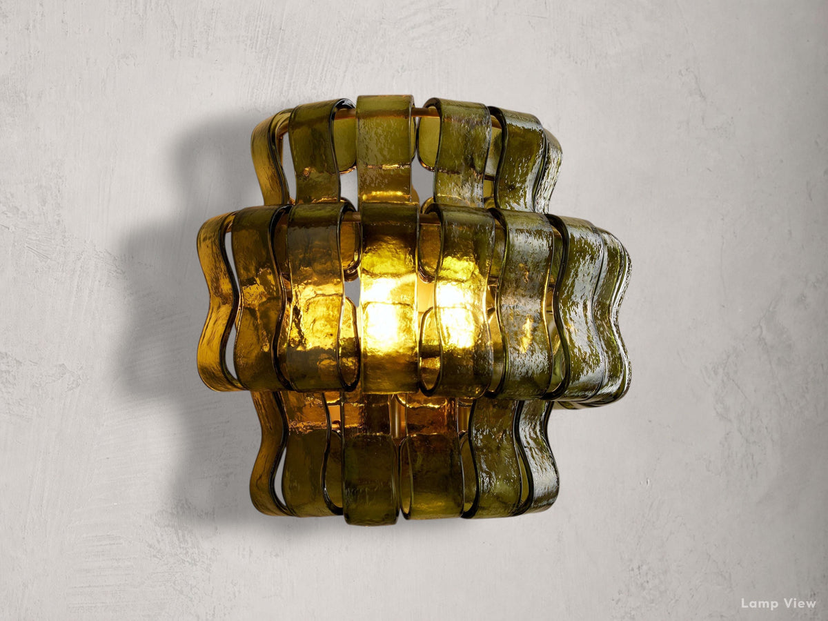 Ghiaccio Hooked Glass Wall Sconce