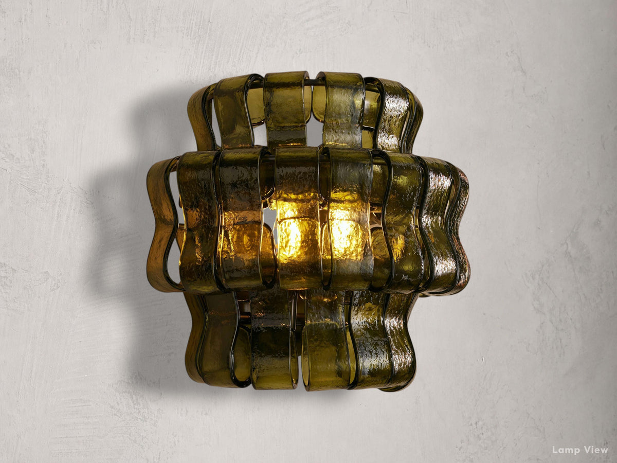 Ghiaccio Hooked Glass Wall Sconces