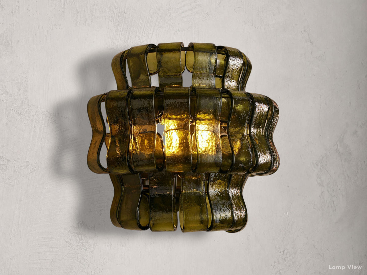 Ghiaccio Hooked Glass Wall Sconce