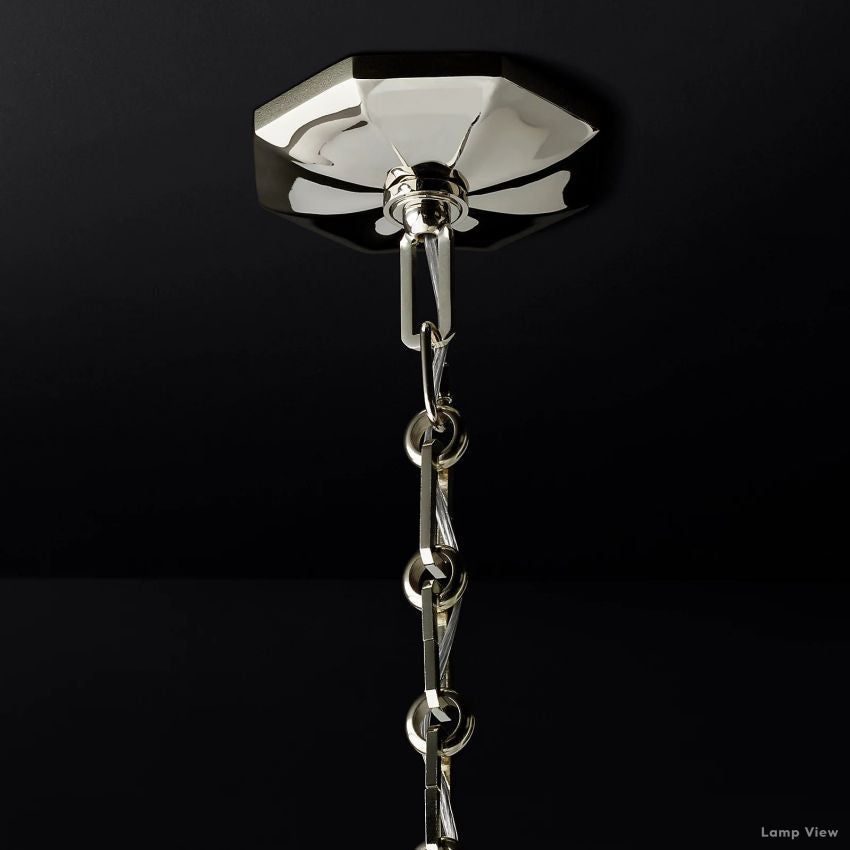 Mirello Prismed Crystal Round Chandelier 24"