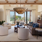 Ghiaccio Hooked Glass Round Chandelier
