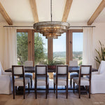 Ghiaccio Hooked Glass Round Chandelier