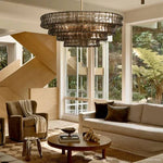 Ghiaccio Layered Glass Round Chandelier