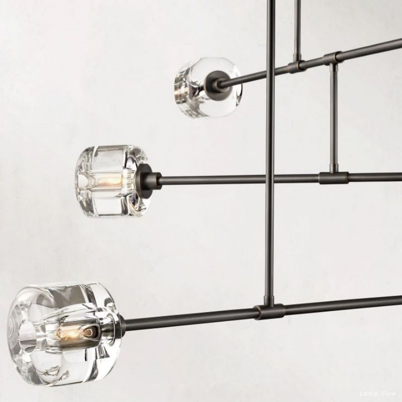 Demaret Modern Crystal Mobile Round Chandelier 62"