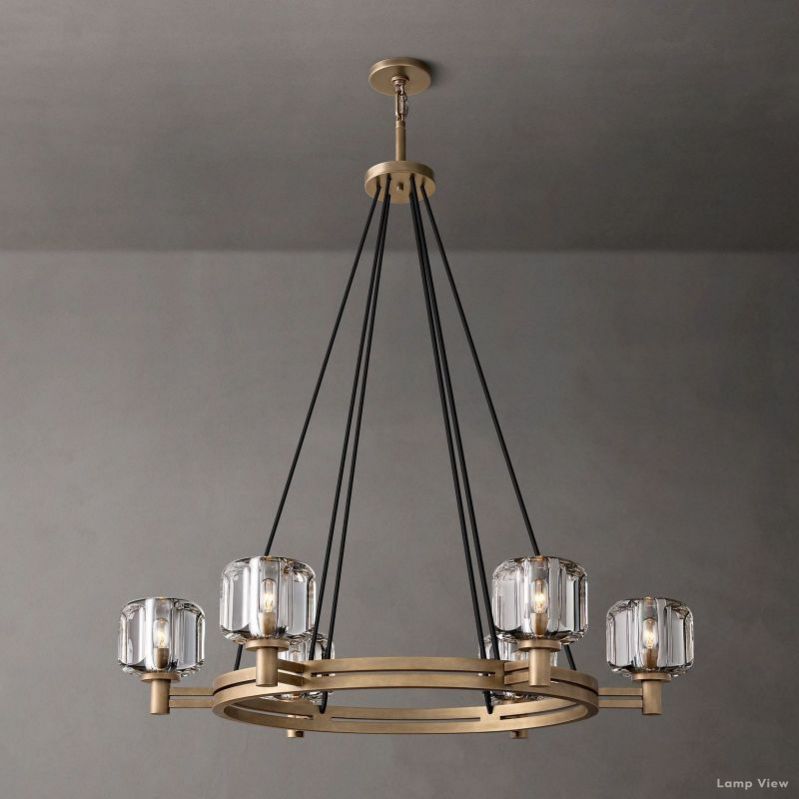 Demaret Modern Crystal Round Chandelier 36"