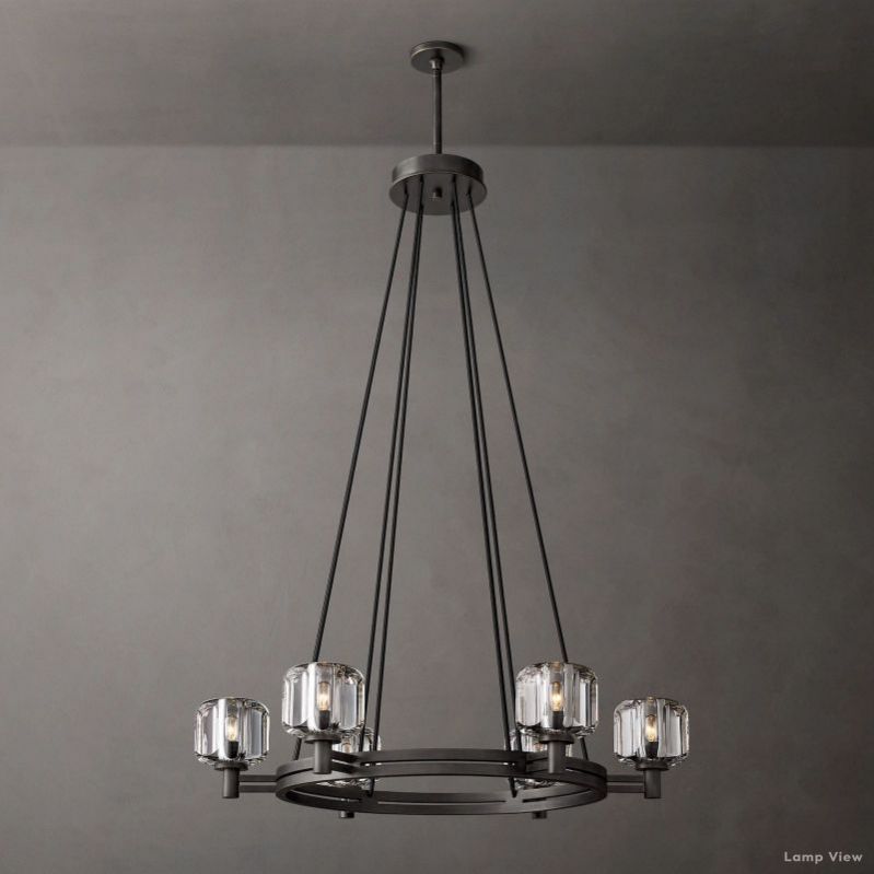 Demaret Modern Crystal Round Chandelier 36"