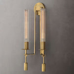 Fontanelle Modernist Glass Double Wall Sconce