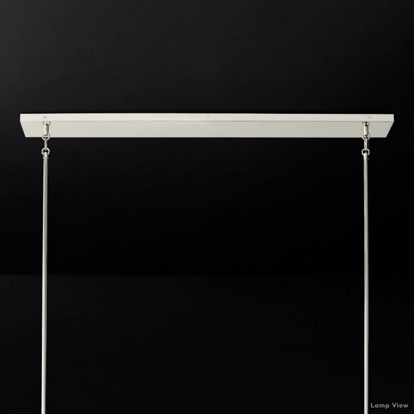 Fontanelle Modernist Glass Linear Chandelier 54"