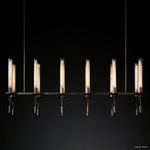 Fontanelle Modernist Glass Linear Chandelier 54"