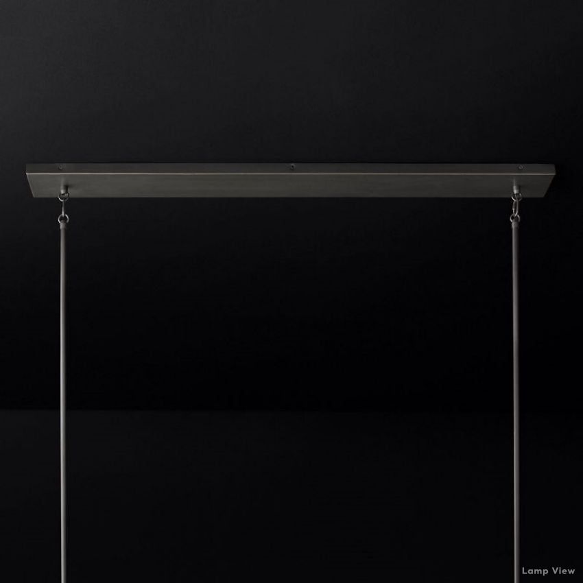 Fontanelle Modernist Glass Linear Chandelier 54"
