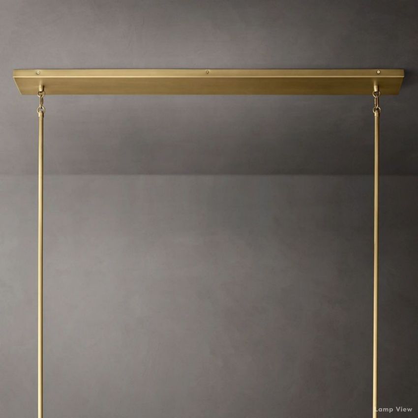 Fontanelle Modernist Glass Linear Chandelier 54"