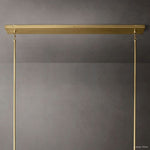 Fontanelle Modernist Glass Linear Chandelier 54"