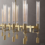 Fontanelle Modernist Glass Linear Chandelier 66"