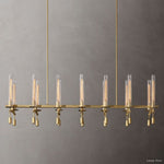 Fontanelle Modernist Glass Linear Chandelier 66"