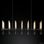 Fontanelle Modernist Glass Linear Chandelier 66"