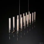 Fontanelle Modernist Glass Linear Chandelier 66"