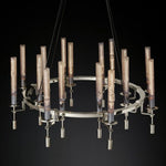 Fontanelle Modernist Glass Round Chandelier 46"