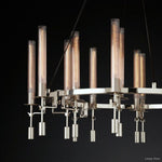 Fontanelle Modernist Glass Round Chandelier 46"