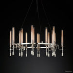Fontanelle Modernist Glass Round Chandelier 46"