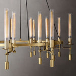 Fontanelle Modernist Glass Round Chandelier 46"
