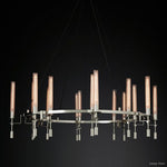 Fontanelle Modernist Glass Round Chandelier 58"