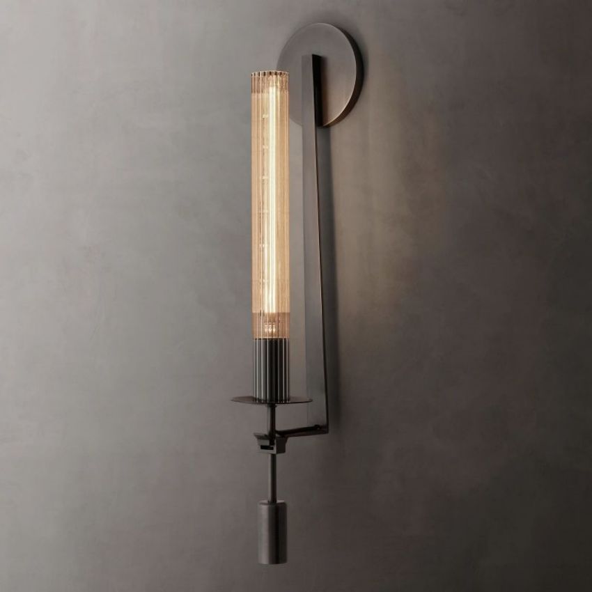 Fontanelle Modernist Glass Wall Sconce