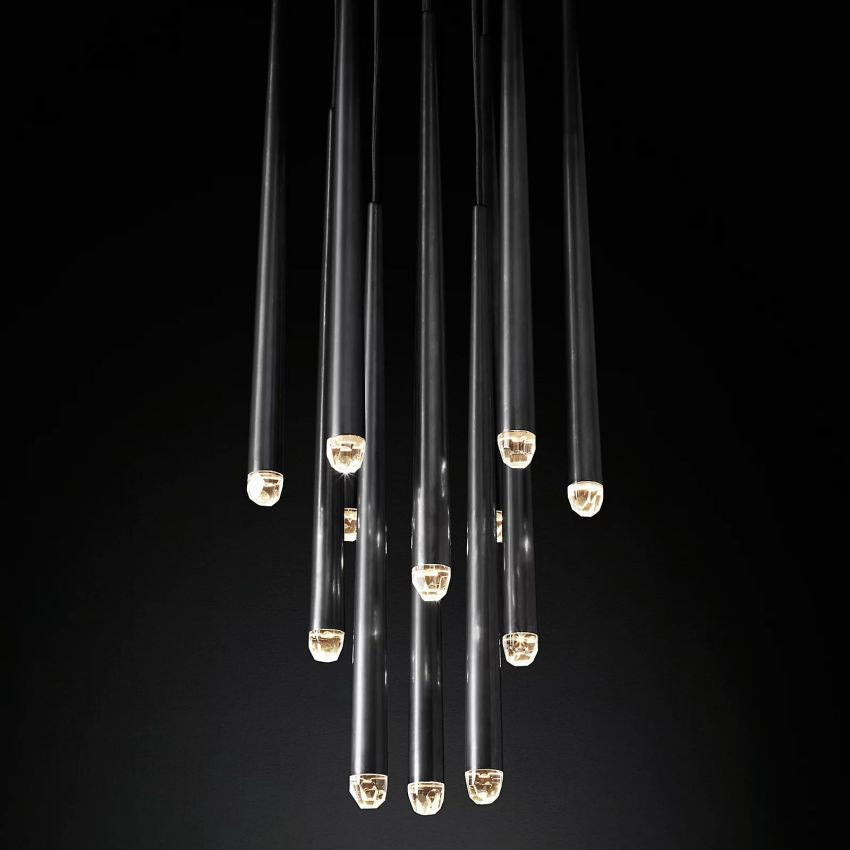 Aquitaine Conical Brass Round Chandelier 18"