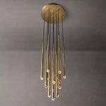 Aquitaine Conical Brass Round Chandelier 24"