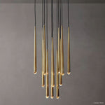 Aquitaine Conical Brass Round Chandelier 24"