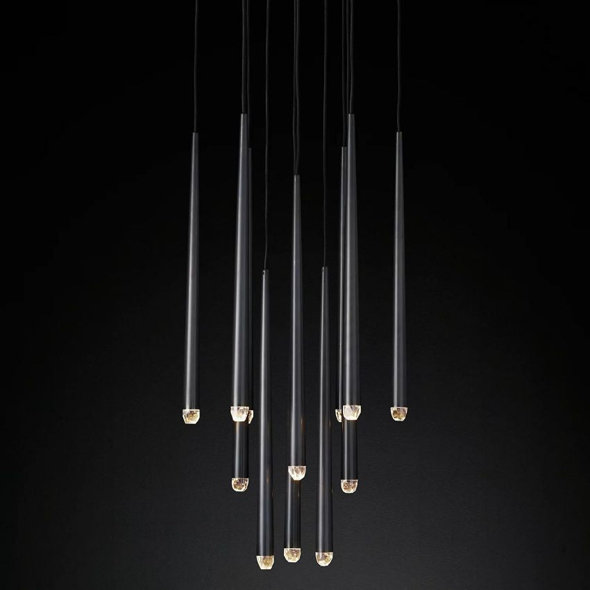 Aquitaine Conical Brass Round Chandelier 24"