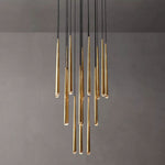Aquitaine Conical Brass Round Chandelier 30"