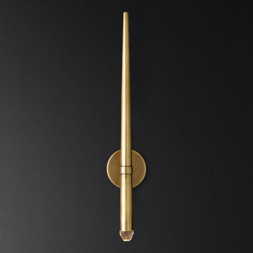 Aquitaine Conical Brass Torch Wall Sconce