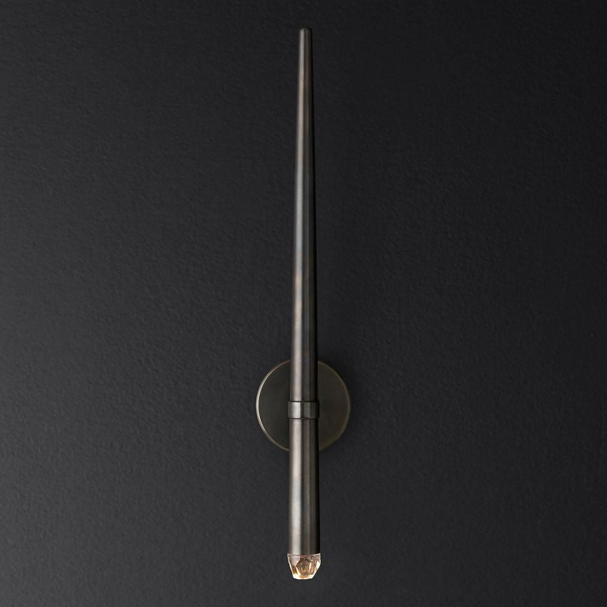 Aquitaine Conical Brass Torch Wall Sconce